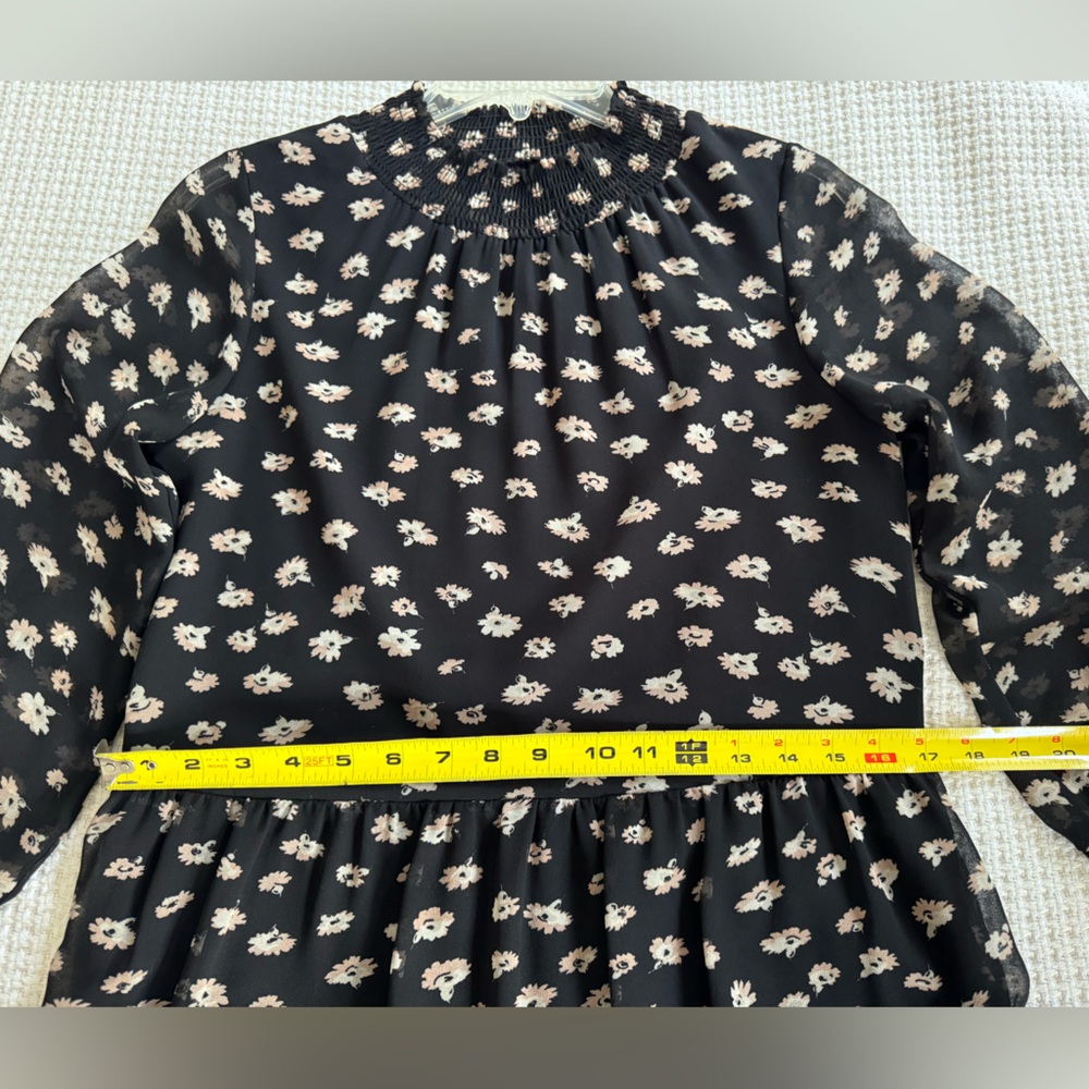 Madewell Mistlight Mockneck Dress in Seattle Floral Black Size S - Picture 8 of 16